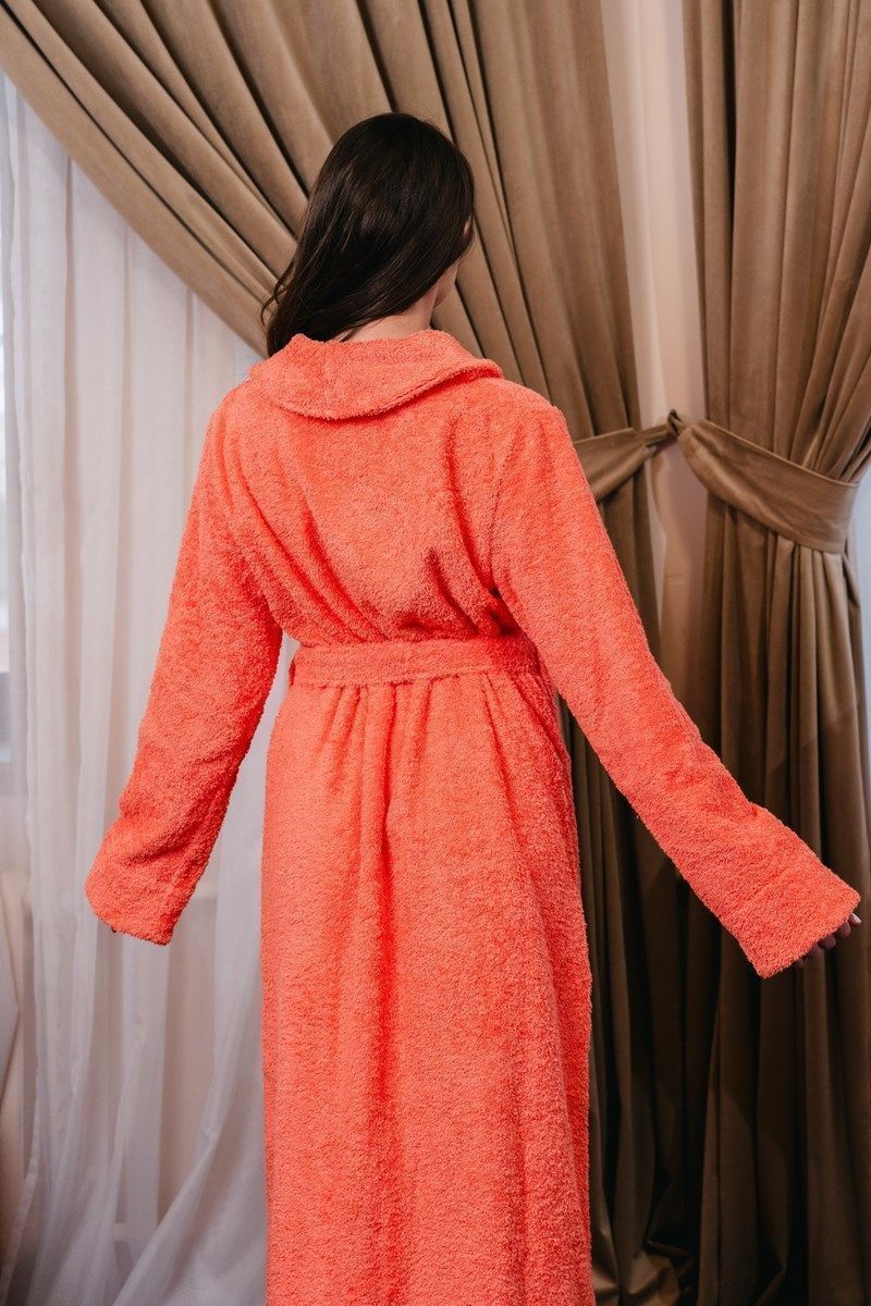 снимок Халат махровый женский коралловый от магазина BIO-TEXTILES ОПТ