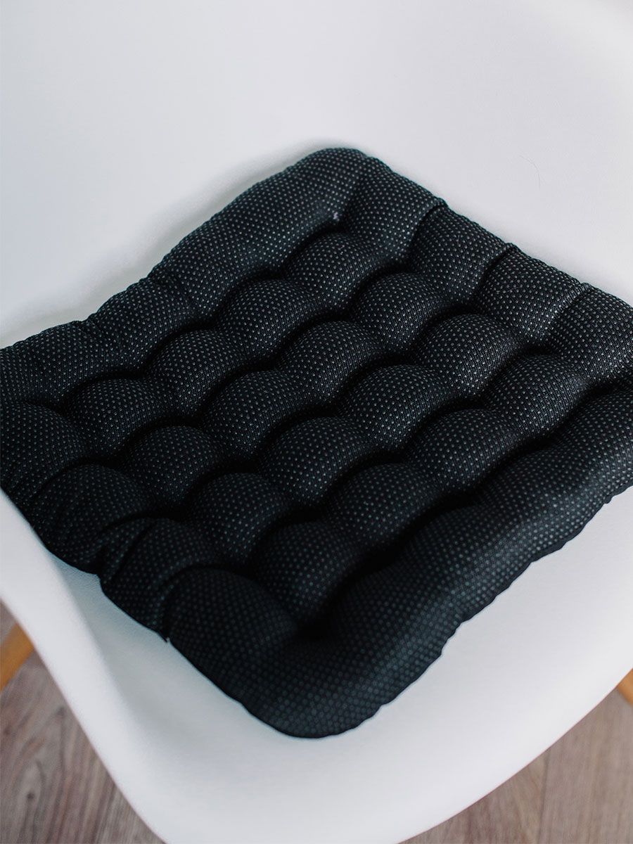 снимок Подушка на стул "ОРТО" с лузгой гречихи и массажным эффектом от магазина BIO-TEXTILES ОПТ