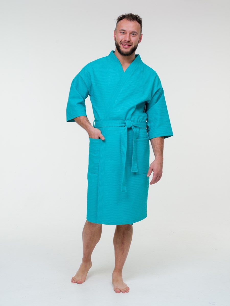 снимок Халат вафельный изумрудный от магазина BIO-TEXTILES ОПТ