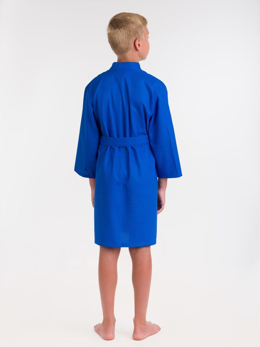 снимок Халат вафельный детский васильковый от магазина BIO-TEXTILES ОПТ