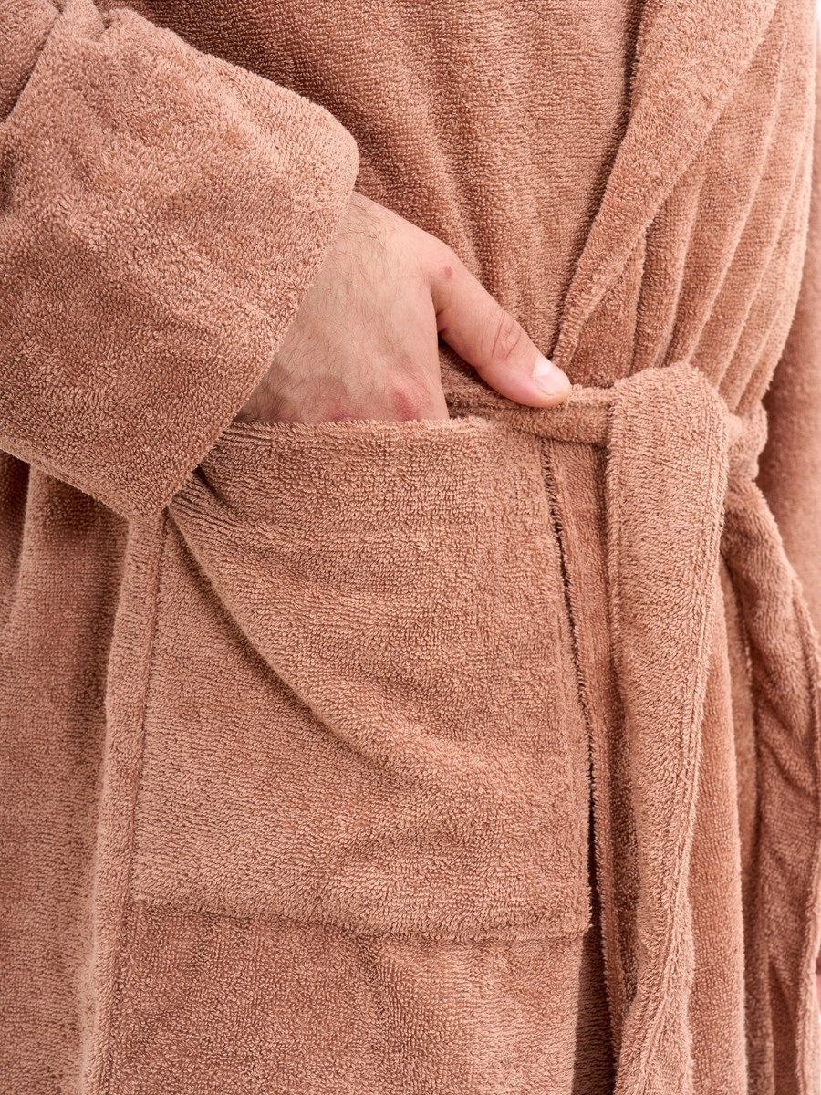 снимок Халат махровый с капюшоном, мокко от магазина BIO-TEXTILES ОПТ