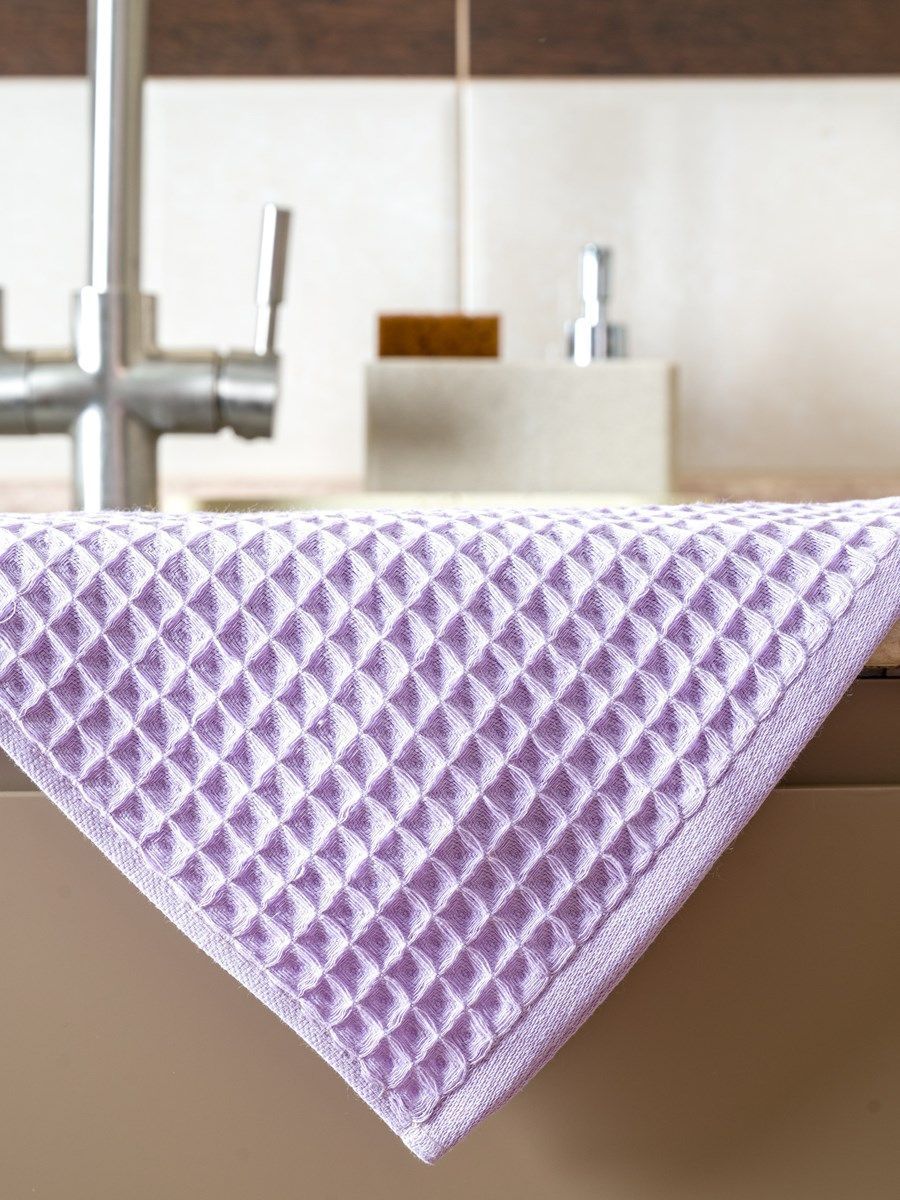 снимок Набор вафельных полотенец 3 шт (30*60) сиреневые от магазина BIO-TEXTILES ОПТ