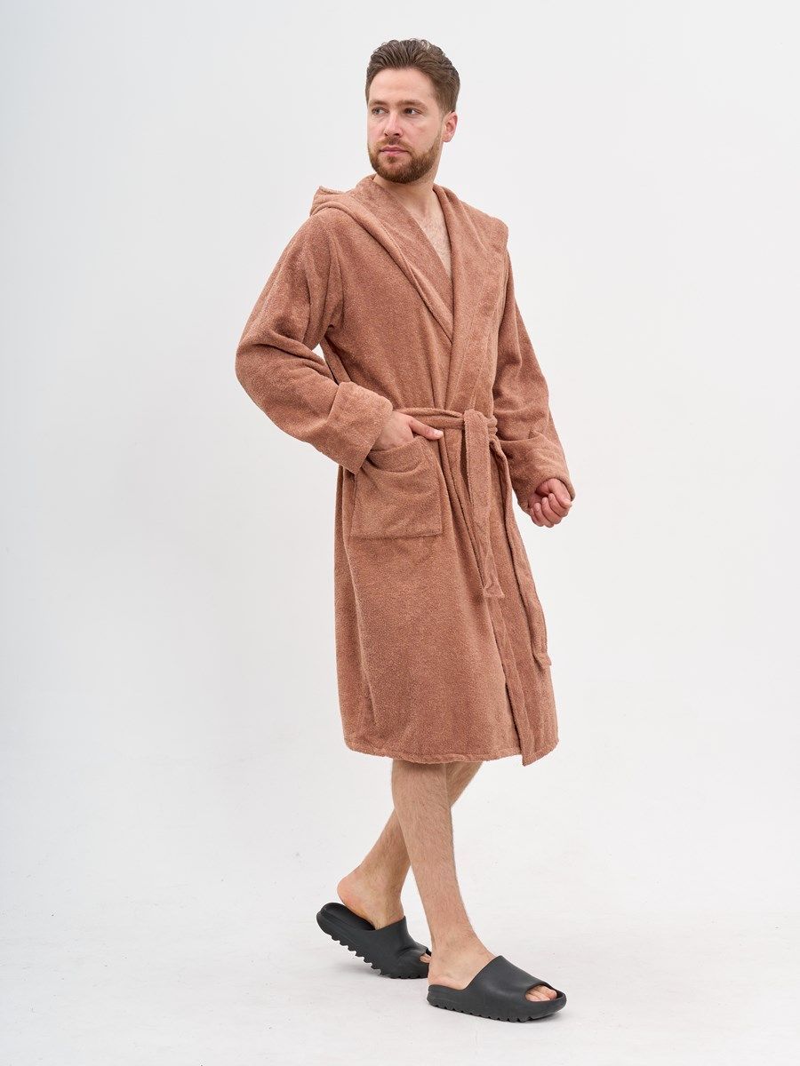 снимок Халат махровый с капюшоном, мокко от магазина BIO-TEXTILES ОПТ