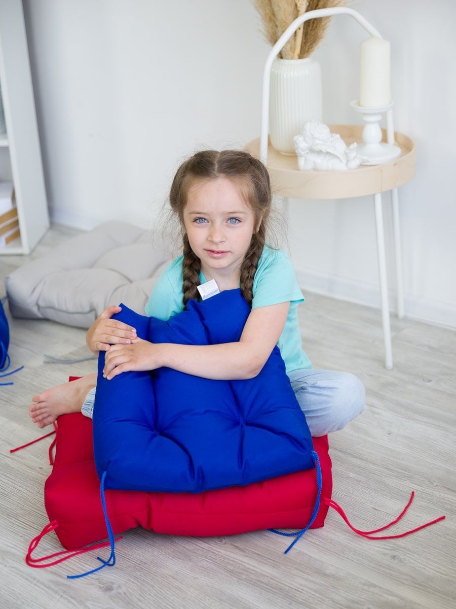 снимок Подушка для сада "ЛОФТ" синяя 50*50 от магазина BIO-TEXTILES ОПТ