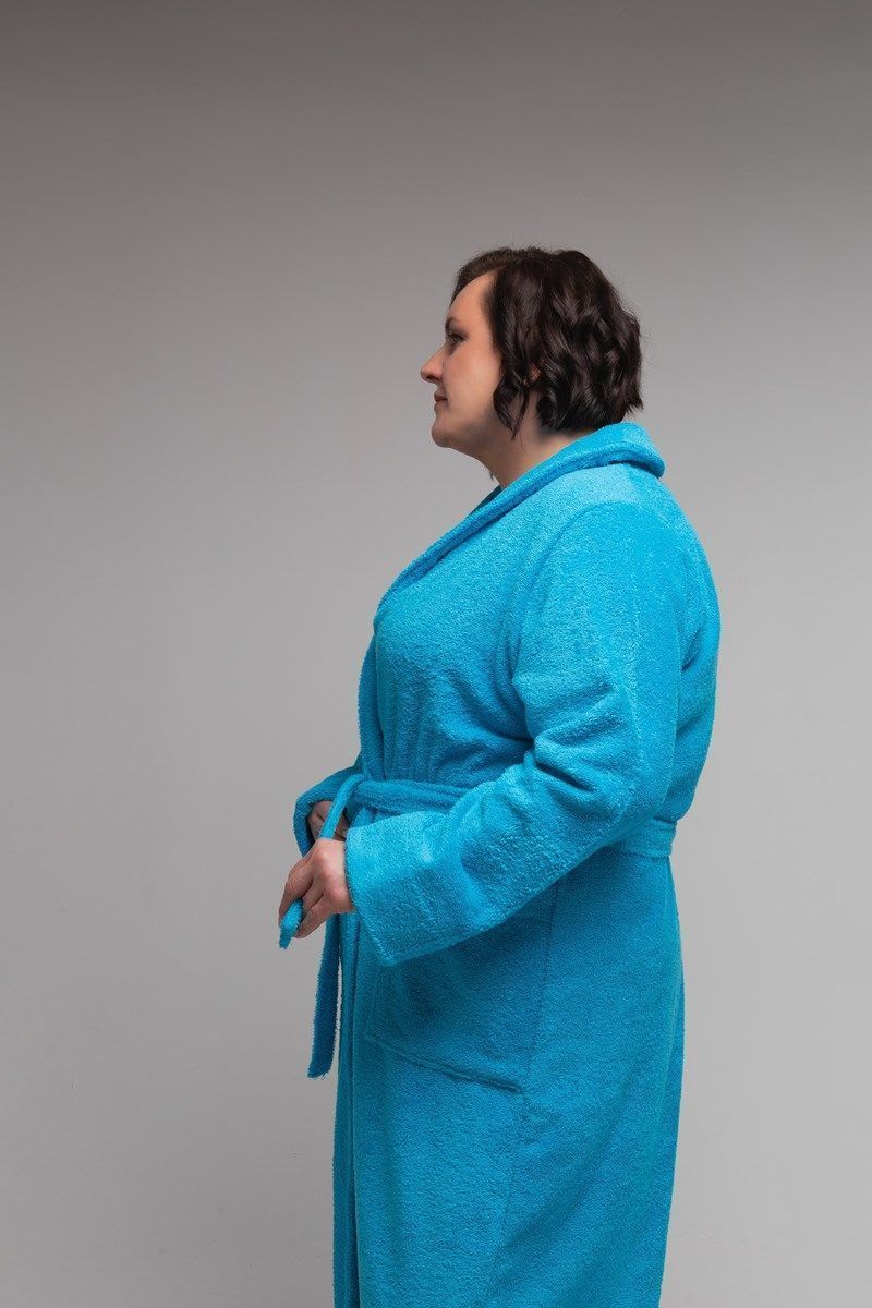 снимок Халат махровый голубой 60-62 от магазина BIO-TEXTILES ОПТ